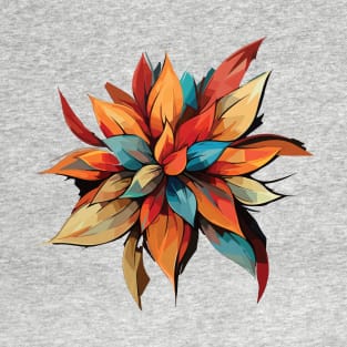 abstract colorful flower T-Shirt